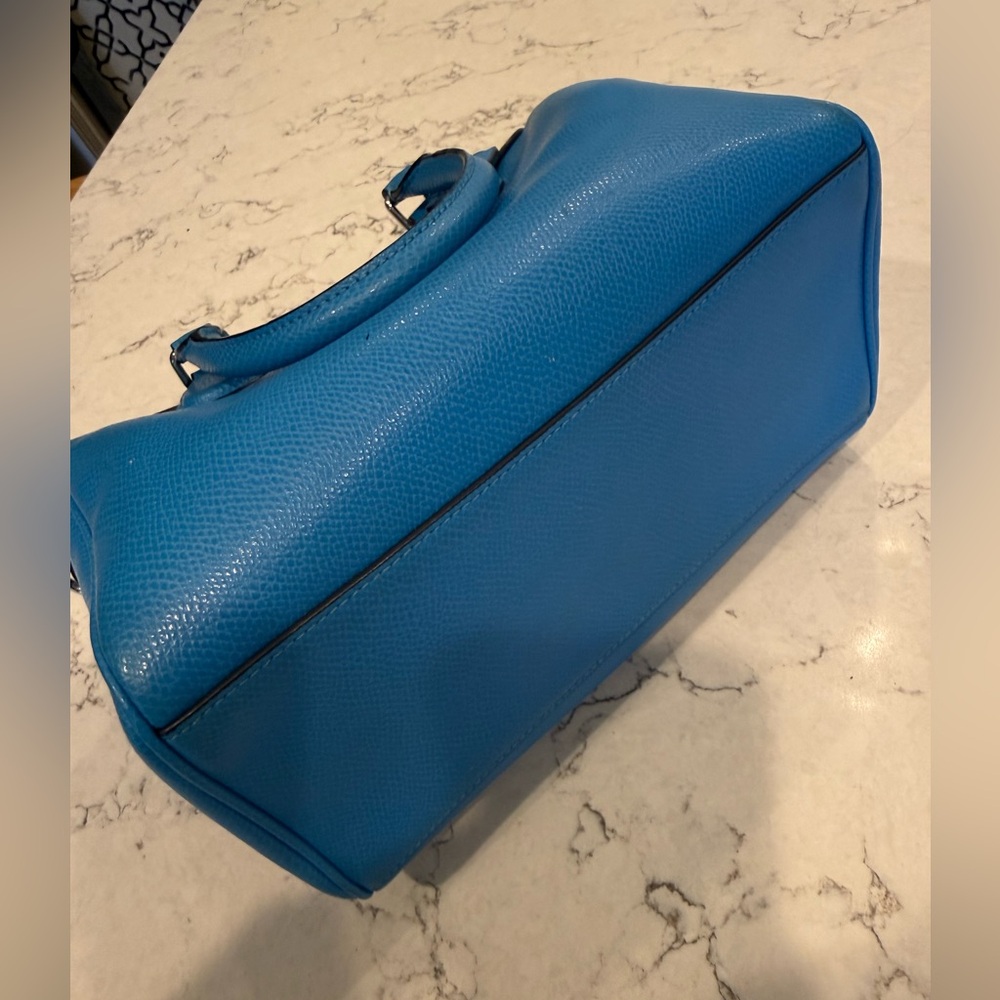 Coach Mini Bennett Satchel in Lapis Blue Leather Crossbody - Picture 8 of 11